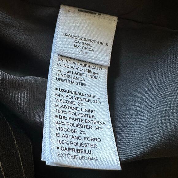 The Drop Women Blake Charcoal Gray & White Pinstripe Blazer Size S - NWT - Picture 7 of 8
